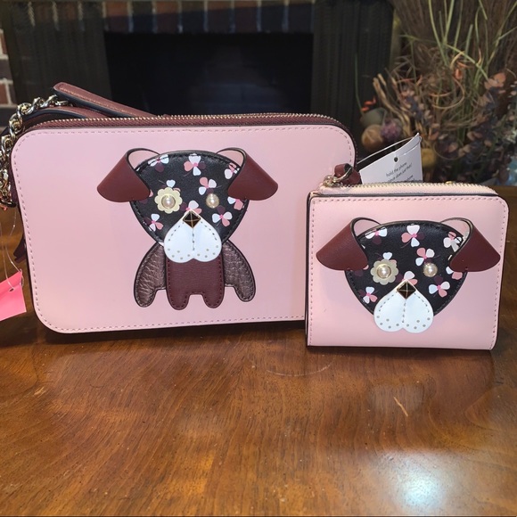 kate spade Handbags - Kate Spade Floral Pup Crossbody & Wallet NWT
